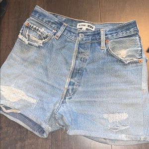 re/done reconstructed levi’s shorts size 24
